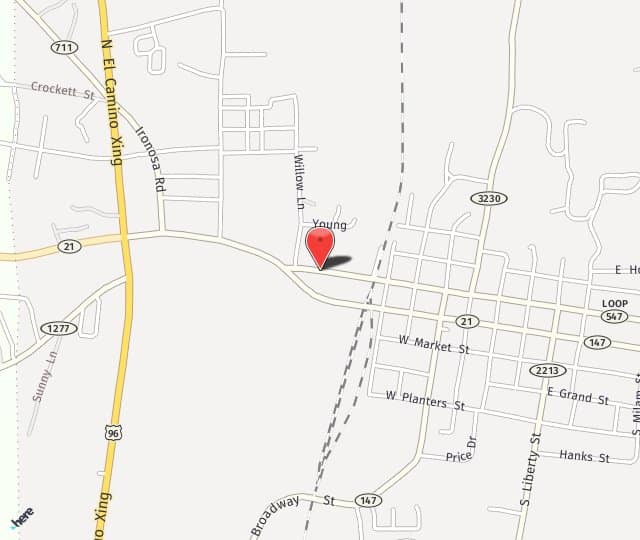 Location Map: 904 Columbia Street San Augustine, Texas 75972