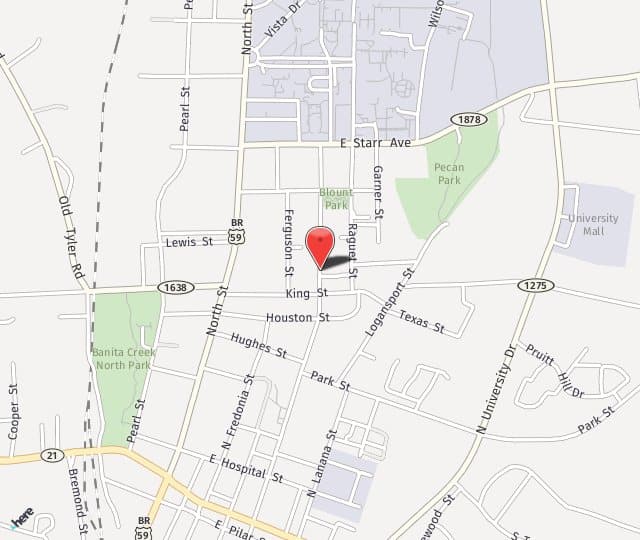 Location Map: 1004 N Mound Street Nacogdoches, TX 75961